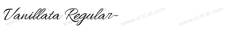 Vanillata Regular字体转换